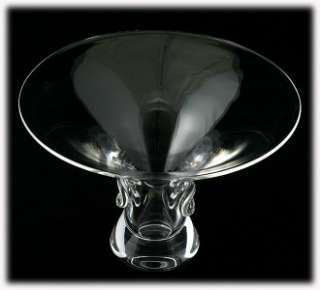 Steuben Fine Crystal Bouquet Vase Hand Blown Glass Cygnet Signed 