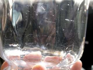 Steuben art glass red threaded optic vase, 9 7/8 h  