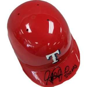 Rafael Palmeiro 500 HRS Autographed Texas Rangers Baseball Mini 