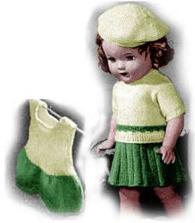 18 Inch Doll Clothes Knitting Patterns  Vintage Doll Clothes Pattern 