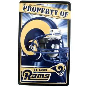  NFL ST.Louis Rams 12 x 7.5 Property Styrene Sign Sports 