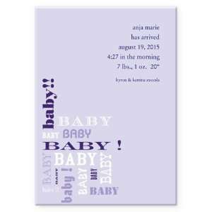  Stacked Baby   Girl Birth Announcement Health & Personal 