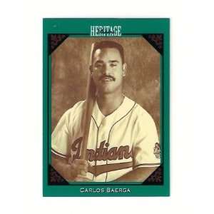 Carlos Baerga 1993 Leaf Studio Heritage Baseball Insert (Cleveland 