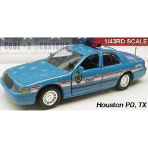  CODE 3 HOUSTON, TX POLICE DECALS (BLUE CAR)   1/43 ONLY 