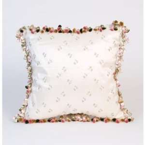 Glenna Jean Lucy Pillow   Rose Embroidery with Tassle 