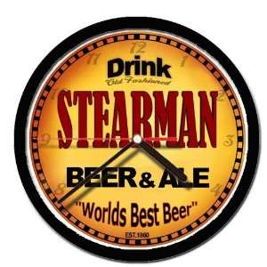  STEARMAN beer and ale cerveza wall clock 