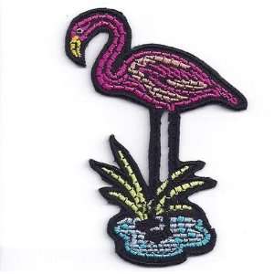   Flamingo,Iron On Embroidered Applique/Tropical, Birds 
