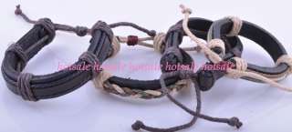 wholesale 50strands assorted leather bracelets  