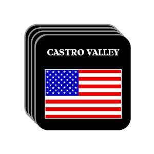  US Flag   Castro Valley, California (CA) Set of 4 Mini 