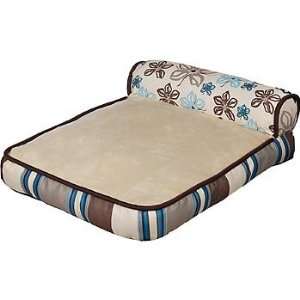    Floral & Stripe Chaise Cat Bed, 16 L X 20 W