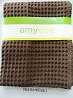 NWT Amy Coe Simply Swirl Dot 2 Dot Dark Brown Waffle Cotton Blanket 30 