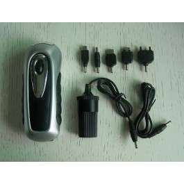 LED Hand Crank Flashlight With Phone Charger  