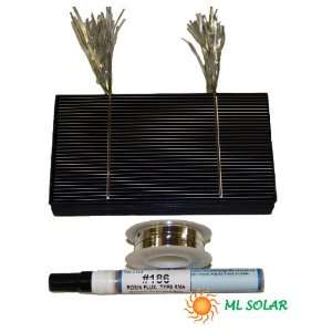  38 Prime Full Tab Solar Cell DIY Kit with Bus, Flux and 