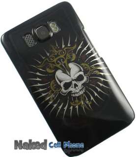 BLACK SKULL SWORD CASE COVER FOR TMOBILE HTC HD2 PHONE  