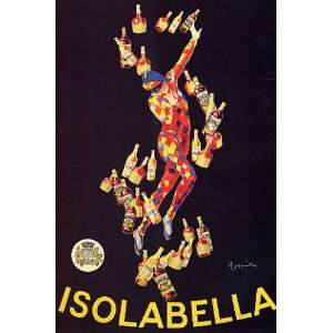  ISOLABELLA PIERROT CLOWN DRINK VINTAGE POSTER REPRO 