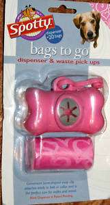 Spotty Bags to Go Pink Dispenser NEW  