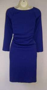  Sarina Purple Blue 3/4 Sleeve Lined Cocktail/Career Dress SP 4 6 NWT