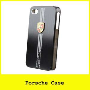 Sports Car PORSCHE BLACK Metal frosting surface case iPhone 4&4S 
