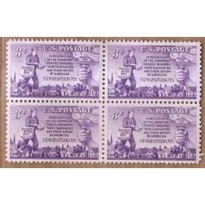  Stamps US Newspaperboy Sc1015 MNH Block 