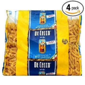 De Cecco Bulk Pasta, Fusilli, 5 Pound Packages (Pack of 4)  