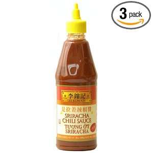 Lee Kum Kee Sriracha Chili Sauce, 18 Ounce Bottle (Pack of 3)  