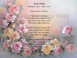 Poem For Loss Of Sister Personalized Memorial  