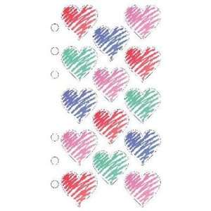  Crayon Hearts Scrapbook Stickers (SPVS01)