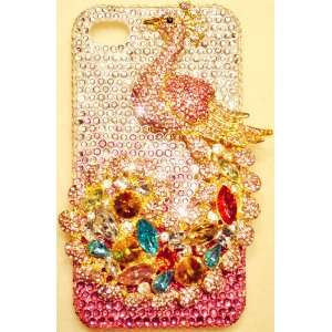  FANCY PINK PEACOCK Case for iPhone 4 & iPhone 4S Verizon Sprint 