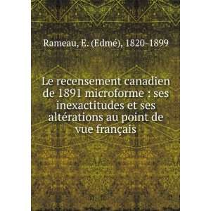   au point de vue franÃ§ais E. (EdmÃ©), 1820 1899 Rameau Books