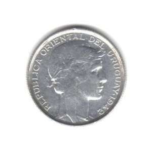  1942 So Uruguay 20 Centesimos Coin KM#29   72% Silver 