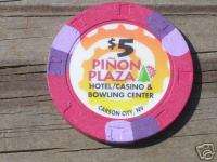 1ST EDT GAMING CHIP FROM PINON PLAZA, CARSON CITY NV  