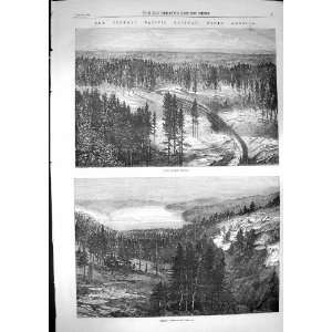   1868 Pacific Railway America Donner Lake Ravine Bridge