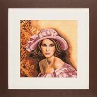 Lady on Special Event   Lanarte Counted Cross Stitch Kit with 27 Ct 
