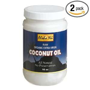 Aloha Nu Certified Organic Extra Virgin Coconut Oil, 16 Ounce Jars 