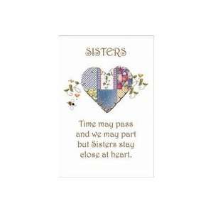  Heart Pin With Card   Sisters   Time May Pass Pet 