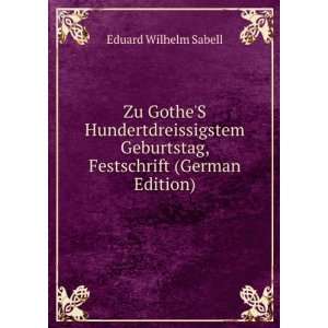   Edition) Eduard Wilhelm Sabell 9785877882041  Books