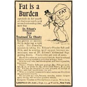  1899 Ad Dr Edison Obesity Treatment Loring & Company 