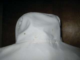   White Silky Terry Lined Cypress LONG Spa Robe Sz Large L  