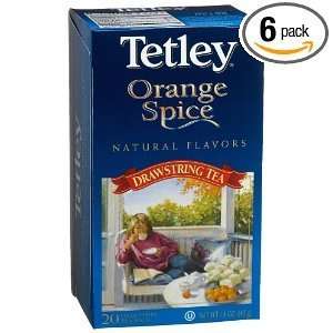 Tetley Orange Spice Natural Flavors Drawstring Tea, 20 count Tea Bags 