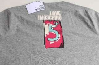 New Womens Grey Moschino Logo Nice T shirts SzM L  