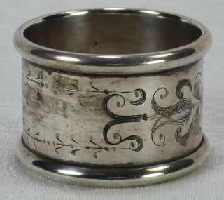 UNUSUAL VERY HEAVY TOWLE STERLING ENGRAVED NAPKIN RING CCK  