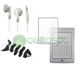 For  Kindle Touch 3G WiFi Screen Protector+White Headset 