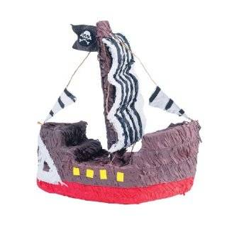 Pirate Ship Shaped 16in x 15 1/2in Pinata