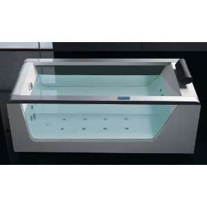   72 Inch Luxury Clear Whirlpool Hot Tub with Stereo and Lights AM152 6