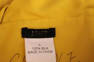 JCREW Sophia Printed Silk Chiffon Dress 6 Naples Yellow $175  