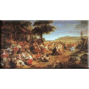  The Village Fête 16x9 Streched Canvas Art by Rubens 
