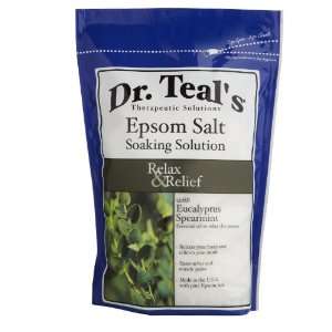 Dr. Teals Epsom Salt Soaking Solution with Eucalyptus Spearmint, 48 