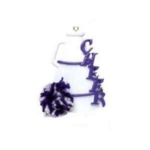  Cheer Megaphone Purple Personalized Ornament