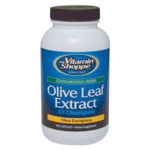  Vitamin Shoppe   Olive Leaf Extract, 500 mg, 300 capsules 