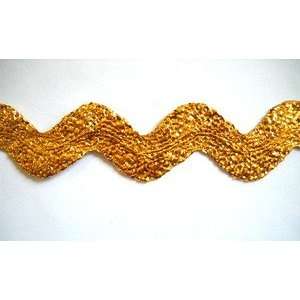  Metallic Gold Rick Rack Trim 1 Inch BTY Arts, Crafts 